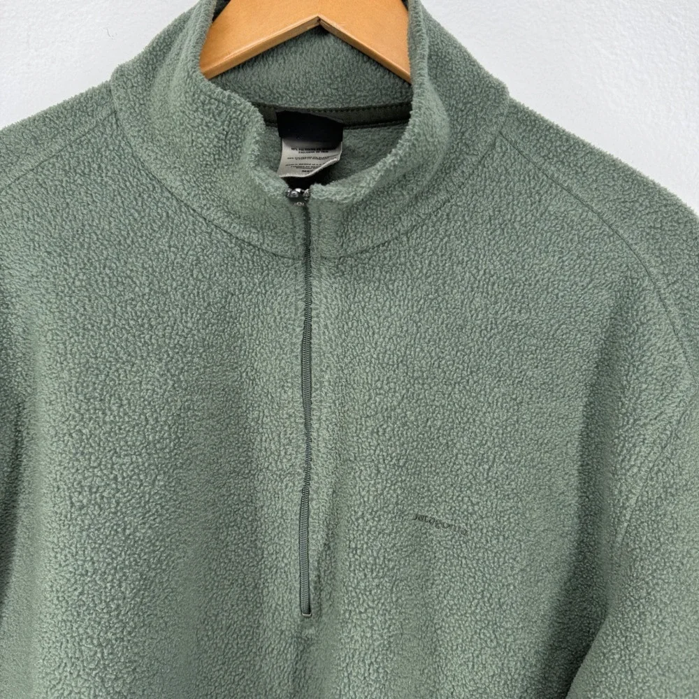 Patagonia Mens Capilene Fleece Pullover 1/4 Zip Green Size L Pullover Base layer